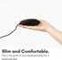 Macally Silent USB Wired Mouse - Slim & Compact for Apple Mac or Windows PC Laptop/Desktop - Black
