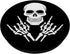 Rock Hands Skull Skeleton on Black Background PopSocket PopGrip: Swappable Grip for Tablets & Phones