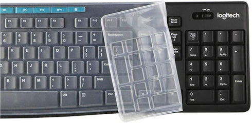 Silicone Keyboard Protector Skin Cover for Logitech MK295 MK275 K200 MK200 (Clear)