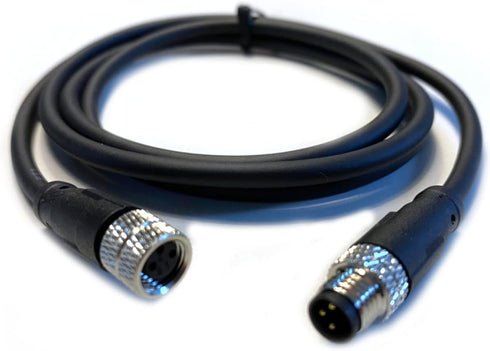 M8 3 Pins Connector Cable, Male to Female Circular Connector Molding Cable A Code Straight Industrial Molded Cable IP67