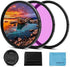 62mm Universal Filter Kit UV CPL FLD Filter Set with Lens Cap Replacement for Canon Nikon Sony Pentax Olympus Fuji
