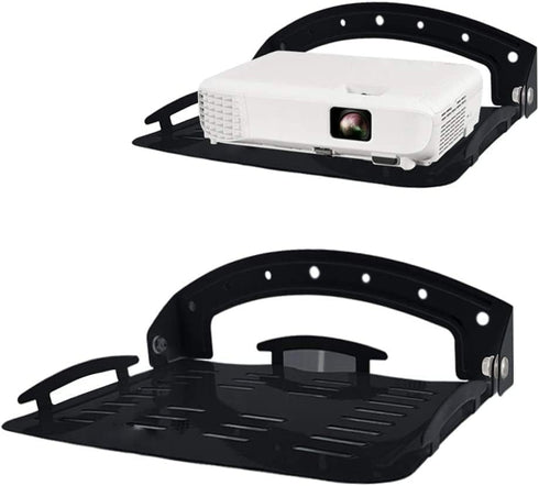 UineHiot 90-Degree 8.8lbs, Floating Shelf for Projector Wall Mount, Foldable, Loading Capacity Black