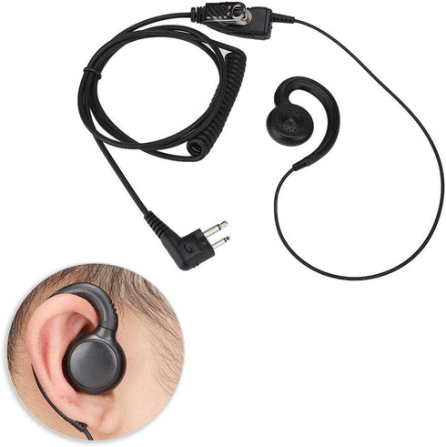 AEH3000-M1A Walkie Talkie Two Way Radio Black Headset Mic, Modular Design 180 Rotating Speaker Earpiece