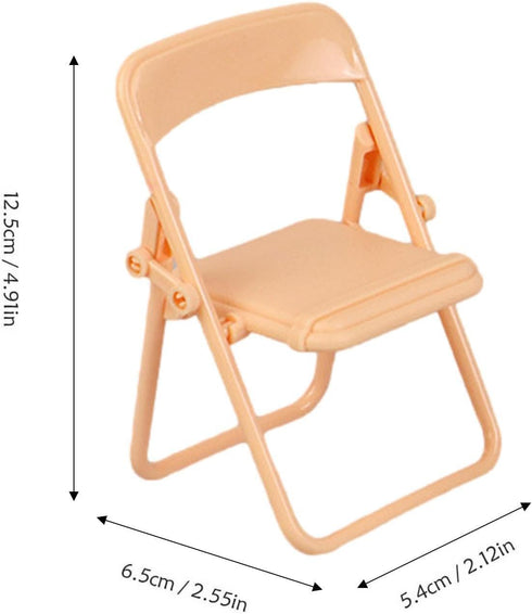 Generic Desk Phone Holder - Mini Folding Chair Mobile Stand, Multifunctional Universal Tabletop Device Holder |