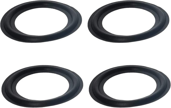 Fielect 4Pcs Foam Speaker Edge Surround Rings Replacement Kit, 4.5inch/115mm, Black for Speaker Repair or DIY