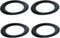 Fielect 4Pcs Foam Speaker Edge Surround Rings Replacement Kit, 4.5inch/115mm, Black for Speaker Repair or DIY