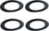 Fielect 4Pcs Foam Speaker Edge Surround Rings Replacement Kit, 4.5inch/115mm, Black for Speaker Repair or DIY