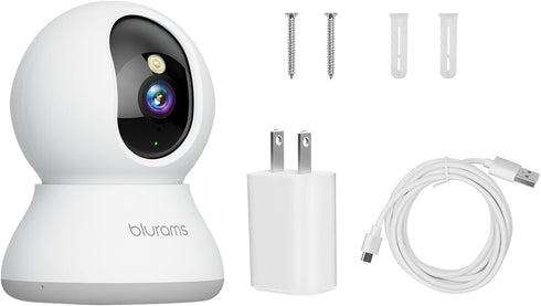 blurams 2K, 360-degree 2-Way Security Camera Baby Monitor Dog Camera for Home Security w/Smart Motion Tracking, Phone