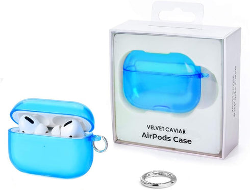 Velvet Caviar AirPods Pro Case, Compatible with 1st and 2nd Generation, Cute Hard Cover for Women (Neon Blue)