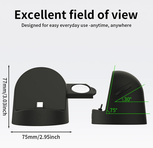 Manopola 15W iPhone15/16/17/Samsung,for iwatch10/9/8/7/6/5/4/3/2/SE/Ultra/Ultra2 Charger Stand for Apple Watch