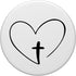 Christian Inspirational Pop Socket, Jesus Cross and Heart, PopSockets Standard PopGrip