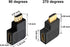 6Pack 3D and 4K HDMI Angled Adapter Combo, 2 Pcs 90 and 270 Degree, 4 Pcs Vertical Flat HDMI Adapter