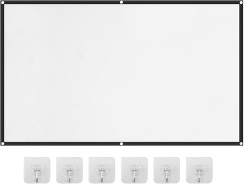 Zornaveli Projector Screen, 4K HD Home Movie Projection Screen, 60"|72"|84"|100"|120"|150" Anti-Crease Theater Screens