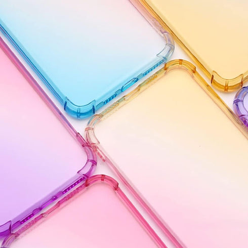 Osophter Clear Case for Galaxy A13 5G, Transparent TPU Shock-Absorption Cover for Samsung A13 5G (Pink Teal)