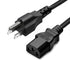LORDTRONICS Standard 5ft (1.5m) 10 Amps 125 Volts Black 3 Prong AC Power