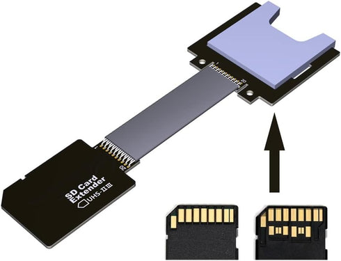 xiwai SD Male Extender to SD Card Female Extension Cable Adapter, Flexible SD/SDHC/SDXC UHS-III