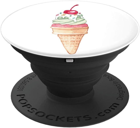 Ice Cream Watercolor PopSockets Grip and Stand for Phones and Tablets