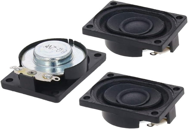 Fielect 3Pcs DIY Magnetic Speaker 2W 8 Ohm Replacement Loudspeaker, Rectangle Shape 40 x 28mm (L x W)