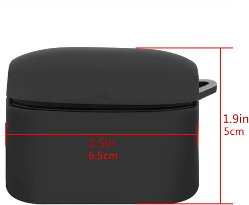 Geekria Silicone Case Cover for Jabra Elite Active 65t Earbuds, Protective Skin Cover with Keychain Hook