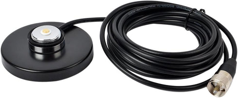 HYS TC-MB90 NMO Mount Magnetic Base for Car Mobile Radio Antenna with 5M RG58 Coaxial Cable