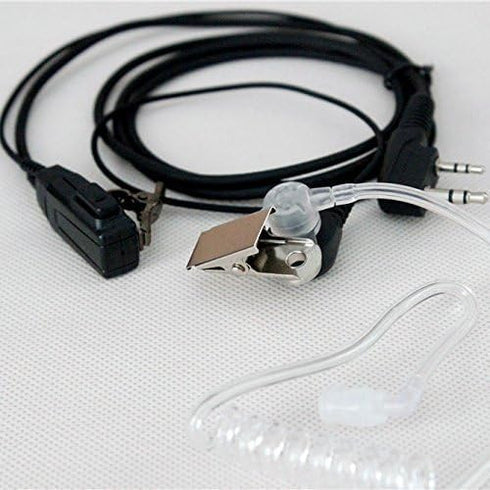 NSKI 2Pcs Air Acoustic Earpiece Headset for Two Way Radios - UV-5R UV-B6 BF-888S 2-Pin Jack