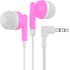 Maeline 10 Pack Bulk Earbuds with 3.5 mm Headphone Plug - Pink