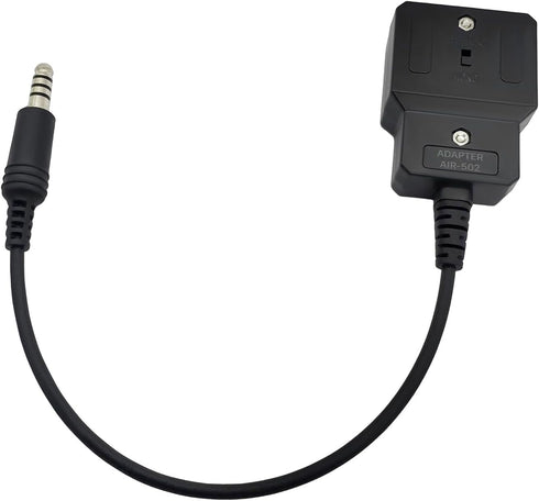 General Aviation Headset Adapter to Helicopter, Stereo Mono Switch for GA Headphone with 7.0mm U174U Plug