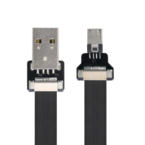 xiwai 1.0M USB 2.0 Type-A Male to Micro USB 5Pin Data Flat Slim Cable for FPV & Disk
