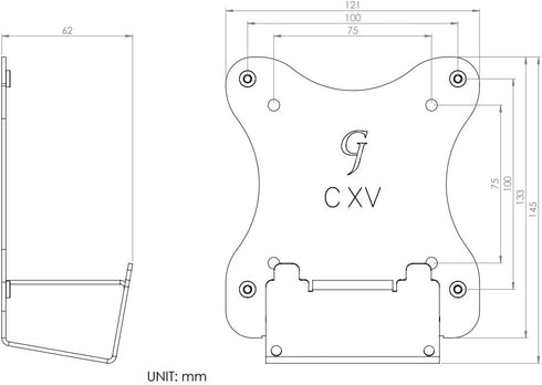 Gladiator Joe VESA Bracket Adapter for Samsung Curved Monitors, Compatible with Models U32R590, U32R591