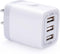USB Wall Charger Adapter 18W/3Amp Fast Multiple 3-Ports Plug Charger Block Cube Box USB Brick Charging Base Compatible