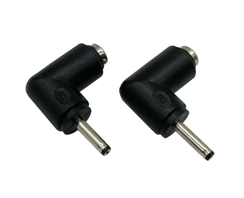 DC Barrel Power Jack Charging Cable Connector, 90 Degree Angle Adapter, 2-Pack for Notebook & LED Lights