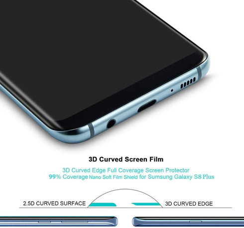 Macosen Galaxy S8 Privacy Screen Protector, 2-Way Anti Spy, Scratch Resistant Full Adhesive Coverage for Samsung Galaxy