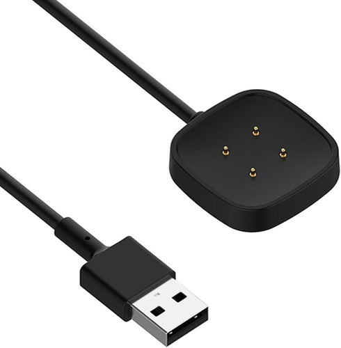 Threeeggs Compatible with Fitbit Versa 3 Charger - USB Charging Cable Dock for Versa 4 Sense 1/2 Smartwatch