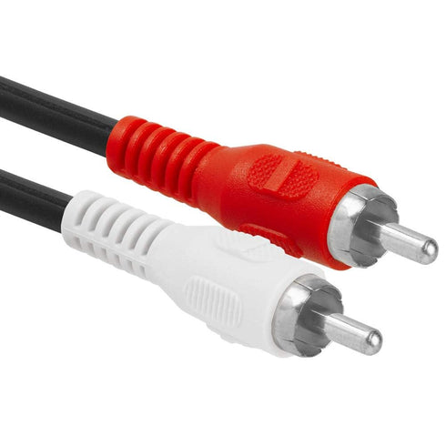 Cmple - 2 RCA Male to 1 RCA Female Stereo Audio Y-Cable, Gold Plated