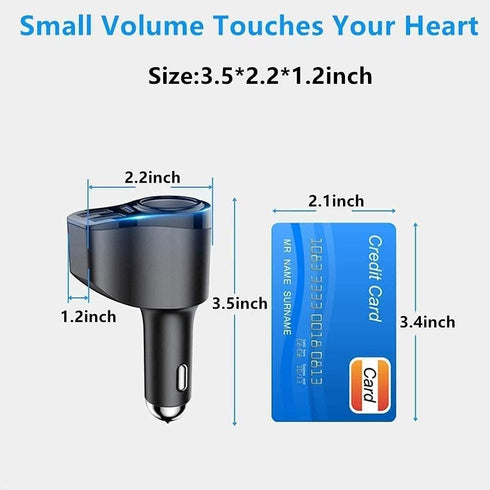 4 in 1 USB C Car Charger, 168W Multi USB Cigarette Lighter Adapter with 3 USB Ports, Dual USB Type C PD Fast Car Charger