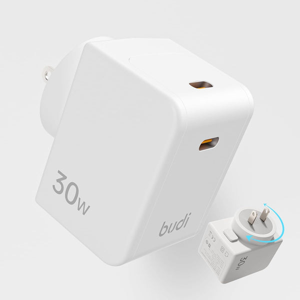180° Rotating Plug Wall Charger with PD 30W USB-C Block, Power Adapter for iPhone 15/15 Plus/15 Pro/15 Pro Max