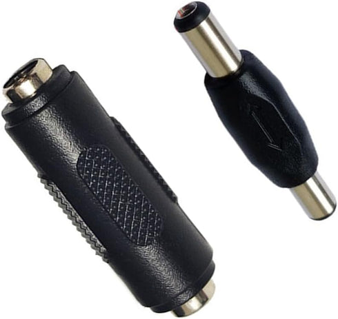 10PCS DC Power Connector Adapter 5.5x2.1mm, Male to Male Coupler Plug, Female to Female Jack Socket for CCTV Security
