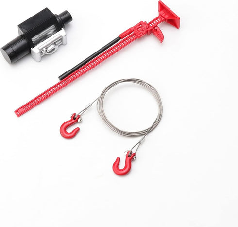 Rchobbytop 8pcs 1:10 Sets Winch TRX-4 SCX10 D90 D110 TF2 CC01 Gen7 Gen8 RC Rock Crawler Truck Mini Accessories Decor