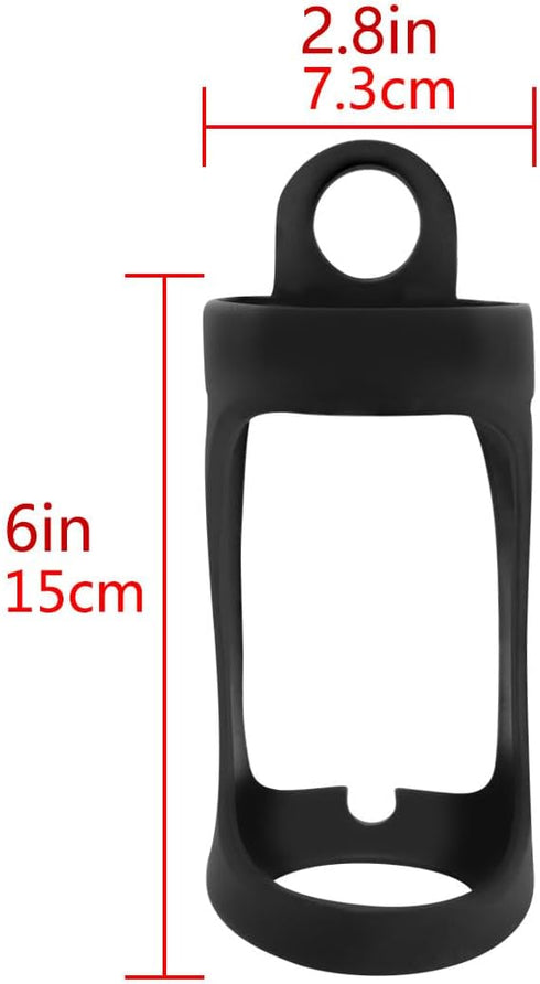 Geekria Silicone Speaker Case Cover for Bose SoundLink Revolve, Protective Waterproof Skin with Keychain Hook