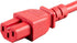 Monoprice Heavy Duty Power Cable - IEC 60320 C14 to C15, 15 Amp, 3 Feet, SJT, 125 Volt, 14AWG, Red