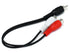 Monoprice Audio/Stereo Cable, Single RCA Plug to Dual RCA Jack, 0.5 Feet, Black