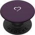 Plum Purple Hand Drawn Heart Minimalist Love: PopSockets Swappable PopGrip