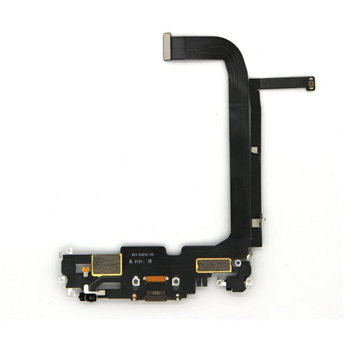 USB Dock Charging Port Flex Cable PCB Board Replacement for Apple iPhone 13 Pro Max (Black)