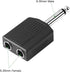Jelanry 1/4" 6.35mm Stereo Plug Male to Dual 1/4" 6.35mm Jack Female Splitter Adapter for Guitar, Headphone