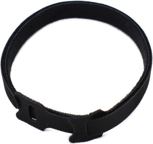 Eowpower 50 12 inches 1/2 inch Pieces Black x Reusable Cable Ties Microfiber Cloth Hook and Loop Straps Network Wire