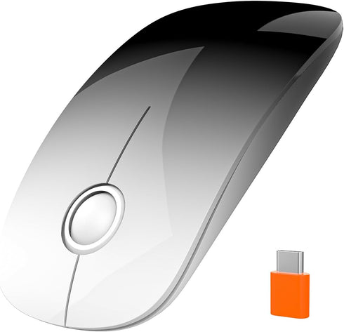 RAPIQUE USB C Wireless Mouse for USB-C Devices, White to Black Gradient Slim
