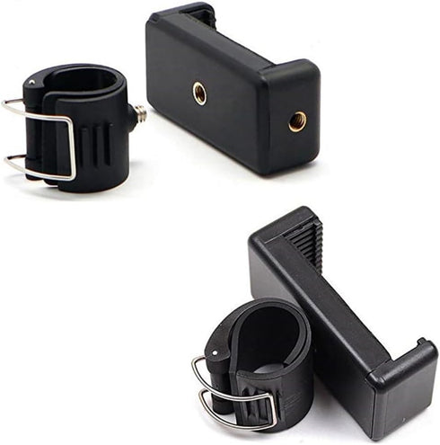 ThtRht 2 Pack Selfie Stick Mount Phone Holder Clip Clamp Pole Phone Mount