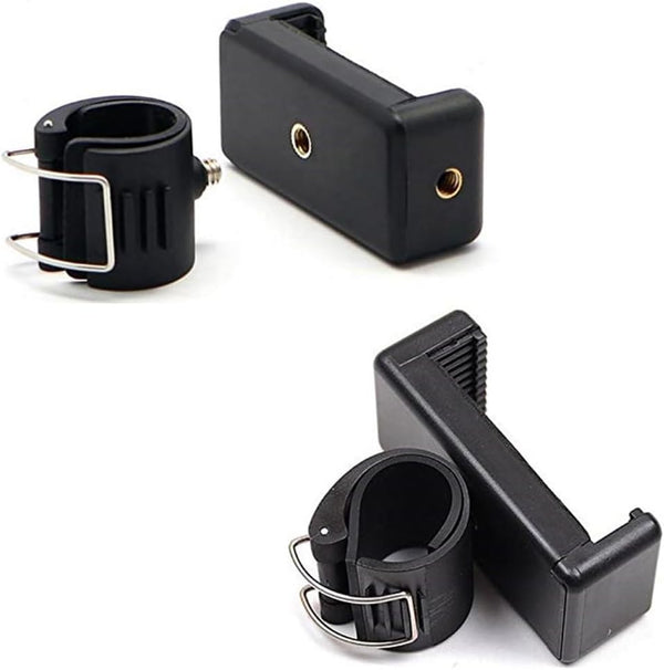 ThtRht 2 Pack Selfie Stick Mount Phone Holder Clip Clamp Pole Phone Mount