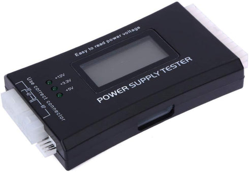 Power Supply Tester for PC Computer, LCD 20/24 Pin 4 PSU ATX BTX ITX SATA HDD Digital Tester
