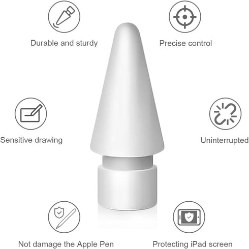 SIXFU Tips(4 Tips for Apple Pencil Tips, Apple Pencil Pro Tips, Apple Pen Tips, Case Accessories Compatible with iPad